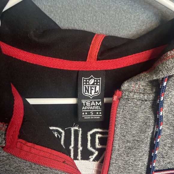 New England Patriots Throwback Jacket NFL Full Zip Hood Sz Small Pockets - Picture 5 of 10